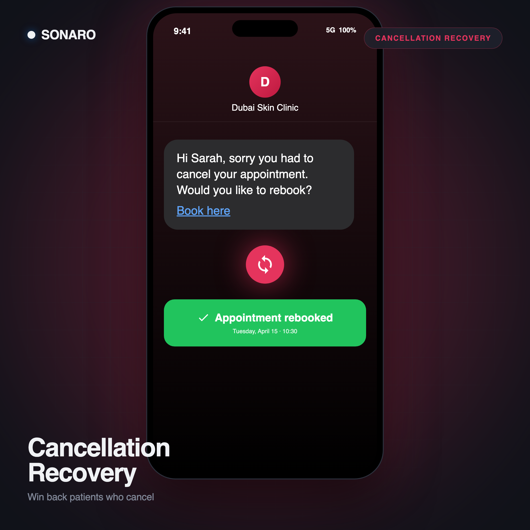 Recupero Cancellazioni in use on an iPhone
